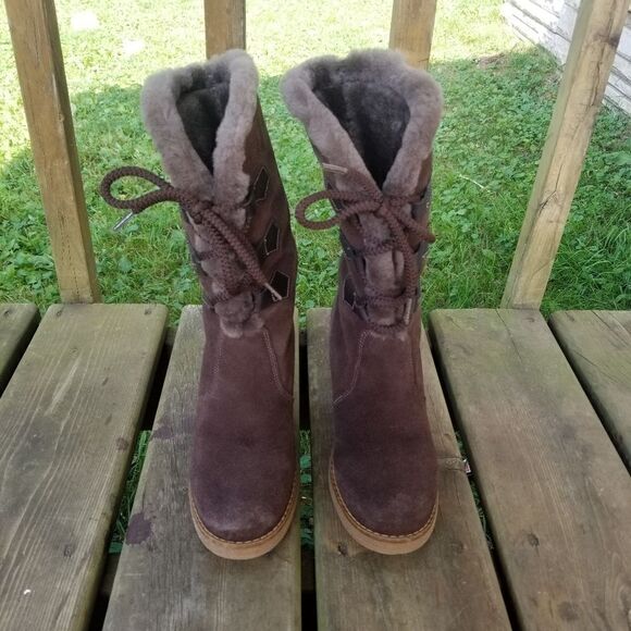 Pajar Sasha Heeled Ghillie Lace Up Tall Boots - Picture 2 of 9